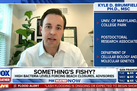 Kyle Brumfield on the air of Fox Weather