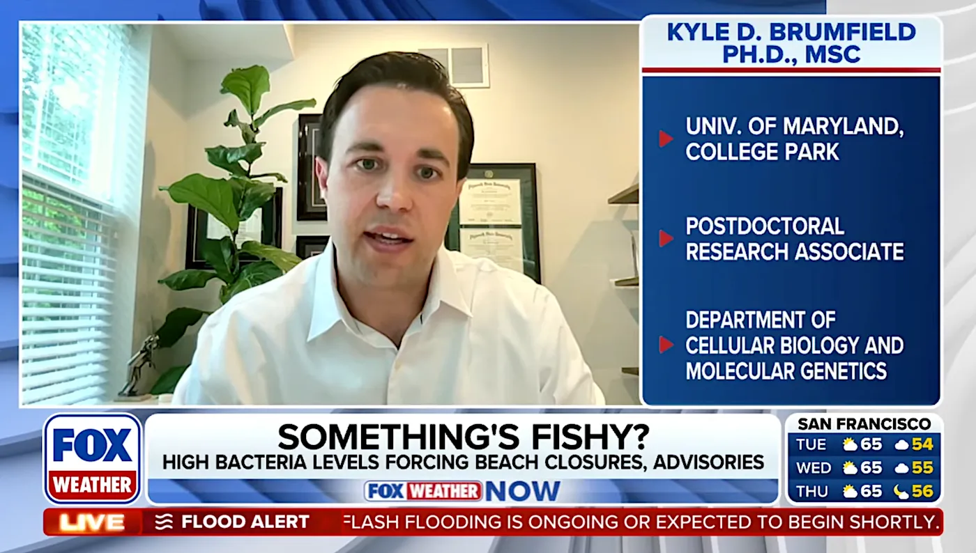 Kyle Brumfield on the air of Fox Weather